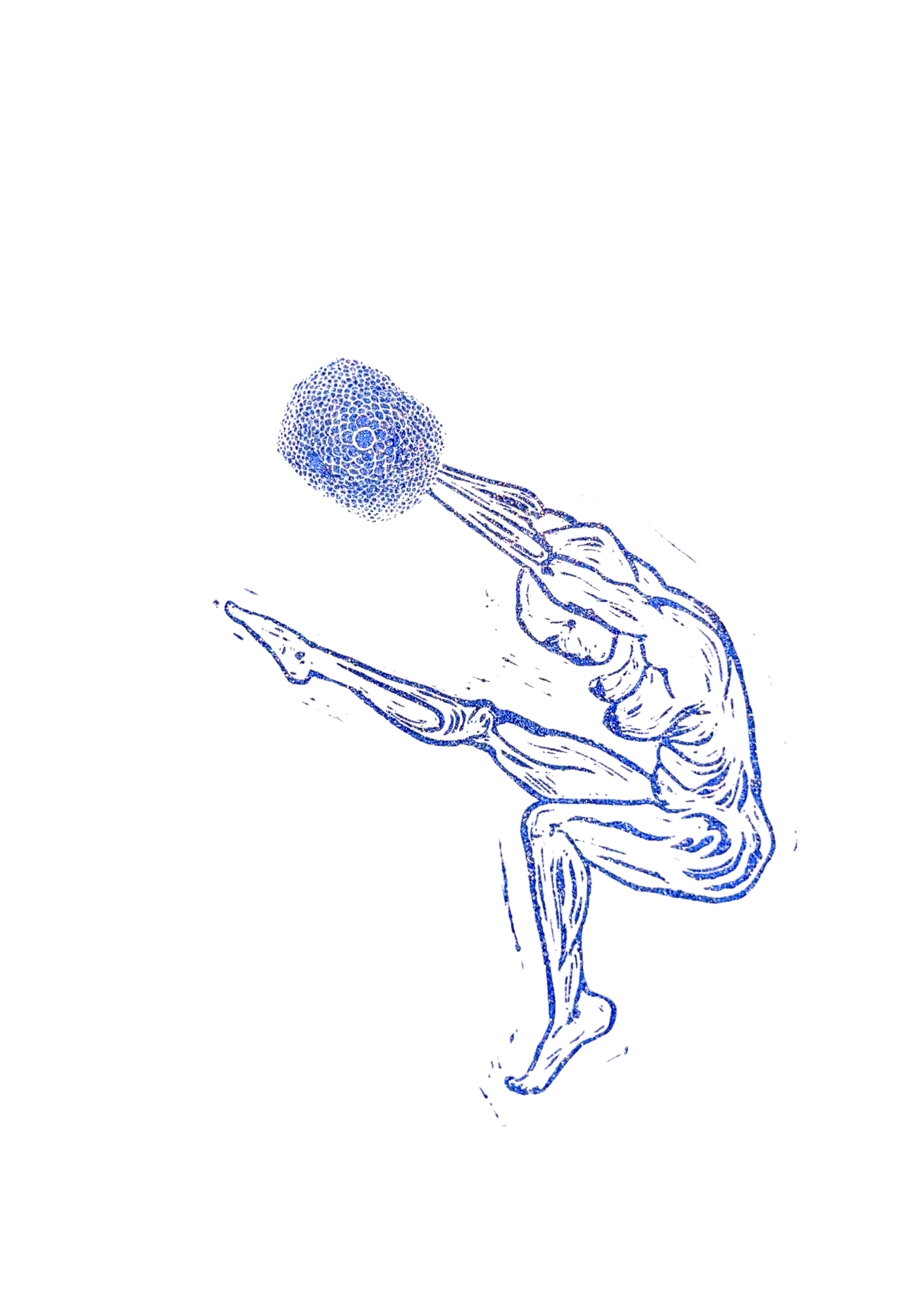 "Tippy Toes" A3 Lino Print