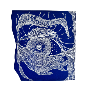 "Waiting" A3 Lino Print